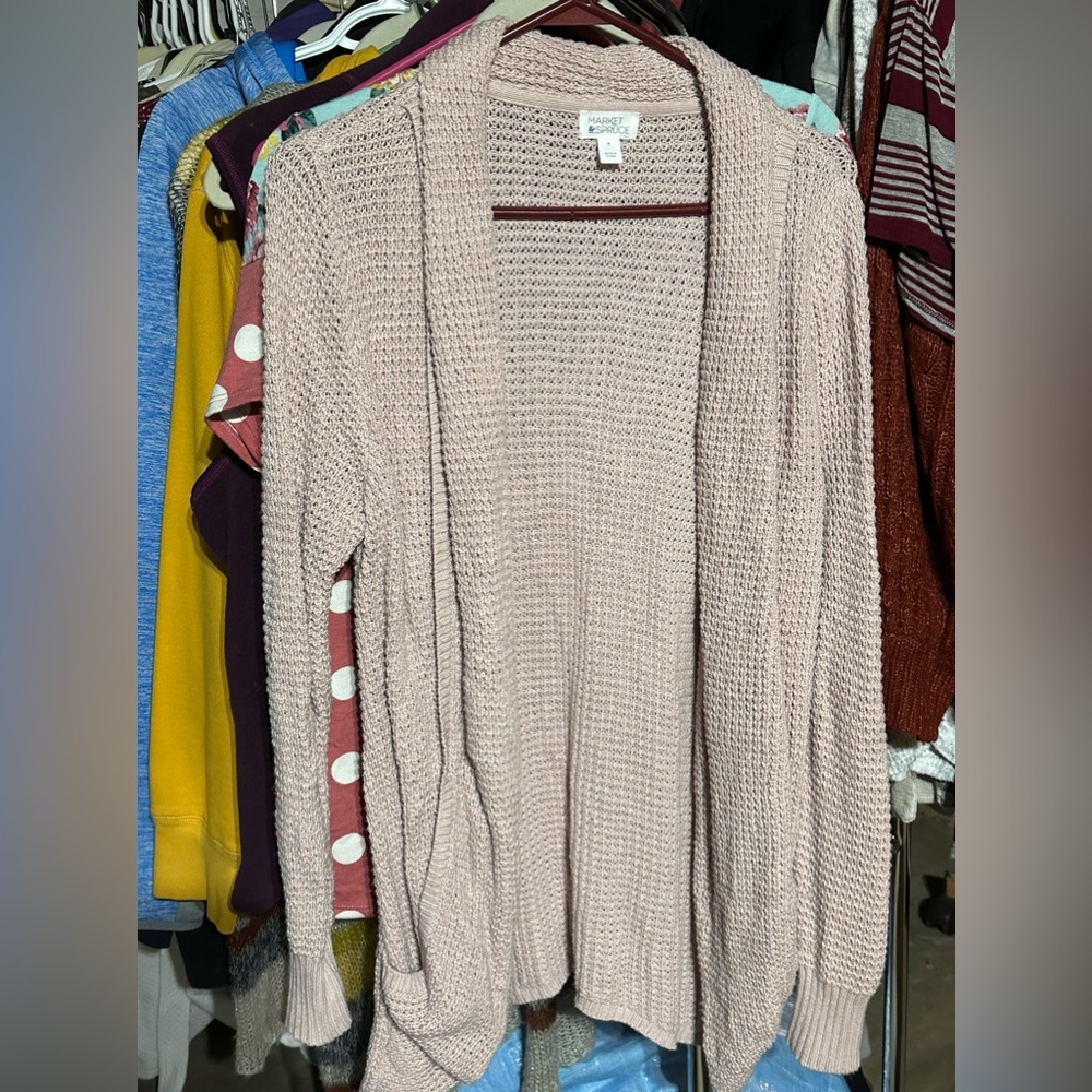 Market & Spruce cardigan with pockets Light pink size Medium